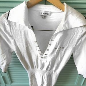 Bebe French cinched top